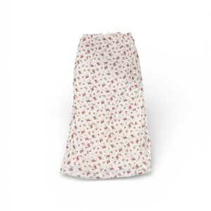 See You Monday Floral Maxi Skirt - White and Red